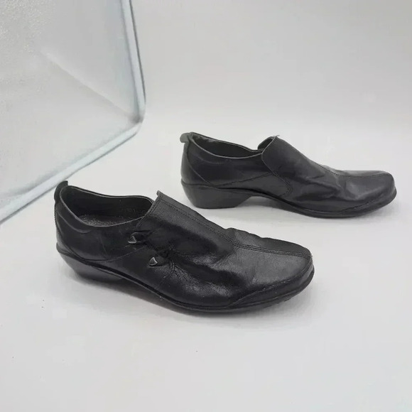 Romika Black Leather Slip on Booties sz 9.5 EU 40 - Picture 5 of 8